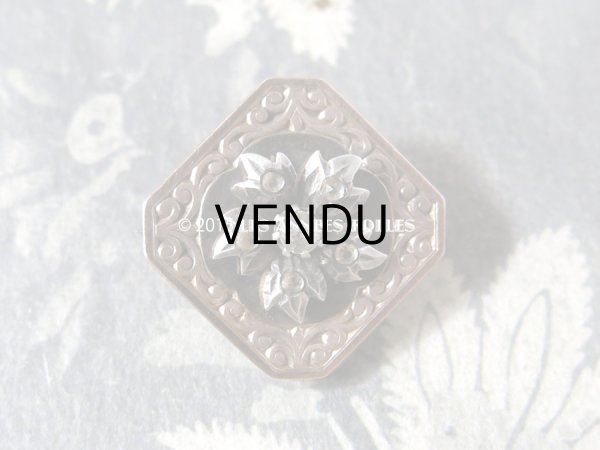 画像3: 19世紀 アンティーク ナポレオン3世 シルバー製 ピンクゴールド コーティング 小さなブローチ (3)