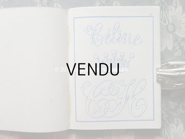 画像11: 19世紀末 アンティーク ボンマルシェ イニシャル モノグラム 刺繍図案帳 MANUELE DE DESSINS POUR BRODERIES N 179 -AU BON MARCHE- (11)