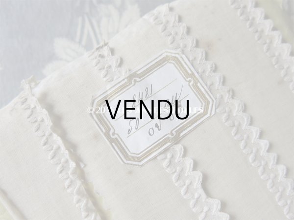 画像4: 未使用 1900年代 アンティーク 刺繍入りレース ラベル付 (4)