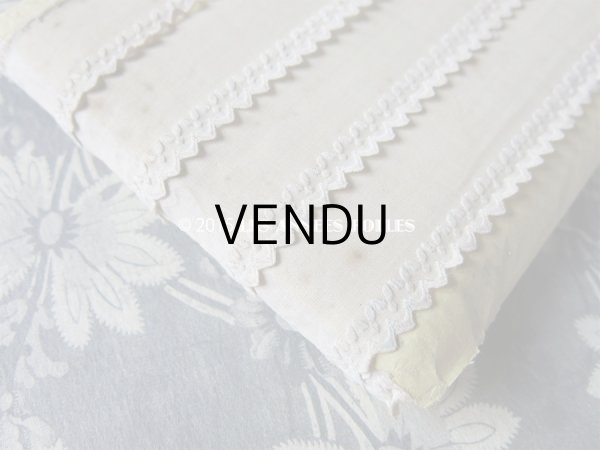 画像5: 未使用 1900年代 アンティーク 刺繍入りレース ラベル付 (5)