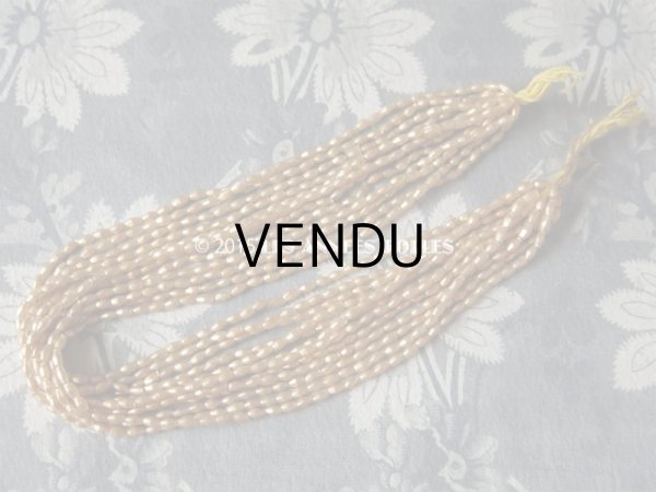 画像3: 1930年代 アンティーク ルスレ社 吹きガラス製 ビーズ ゴールド 840ピース スフレビーズ オーバル型 4×2mm- MAISON ROUSSELET- (3)