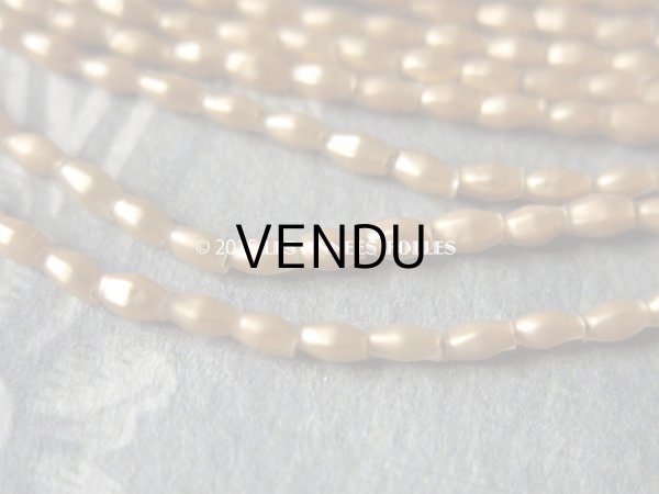 画像6: 1930年代 アンティーク ルスレ社 吹きガラス製 ビーズ ゴールド 840ピース スフレビーズ オーバル型 4×2mm- MAISON ROUSSELET- (6)