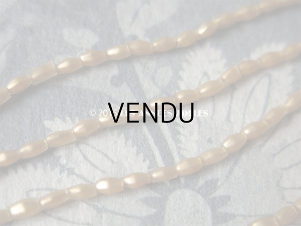 画像4: 1930年代 アンティーク ルスレ社 吹きガラス製 ビーズ ゴールド 840ピース スフレビーズ オーバル型 4×2mm- MAISON ROUSSELET- (4)