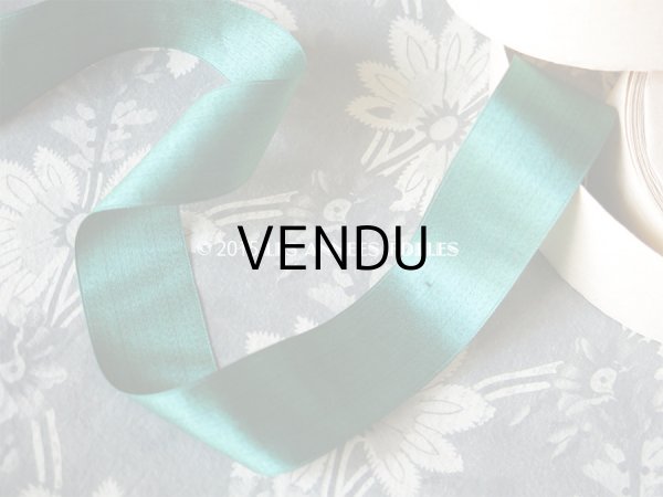 画像5: 1920年代 アンティーク シルク製 サテン リボン ストライプ柄 3.1m SAMARITAINE RUBANS COLORIS 4942 (5)