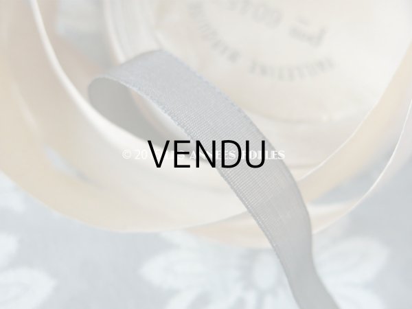 画像3: 1900年代 アンティーク ファイユ リボン チャコールグレー 8.8m PON 6045 N 2 FAILLETINE MARQUISE 295/194 TAUPE 144 (3)