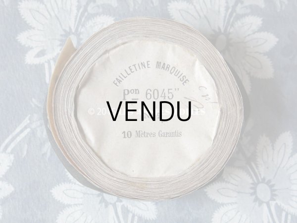 画像4: 1900年代 アンティーク ファイユ リボン チャコールグレー 8.8m PON 6045 N 2 FAILLETINE MARQUISE 295/194 TAUPE 144 (4)