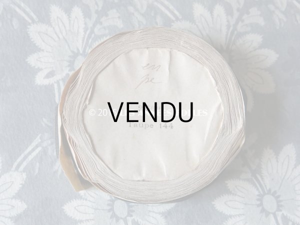 画像5: 1900年代 アンティーク ファイユ リボン チャコールグレー 8.8m PON 6045 N 2 FAILLETINE MARQUISE 295/194 TAUPE 144 (5)