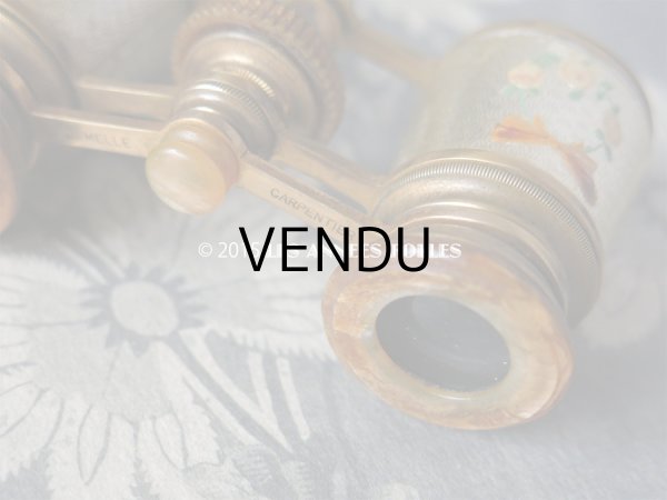 画像13: 19世紀 アンティーク オペラグラス 薔薇とリボンのリース JUMELLE CARPENTIER (13)