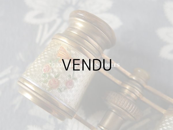 画像8: 19世紀 アンティーク オペラグラス 薔薇とリボンのリース JUMELLE CARPENTIER (8)