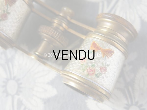 画像9: 19世紀 アンティーク オペラグラス 薔薇とリボンのリース JUMELLE CARPENTIER (9)