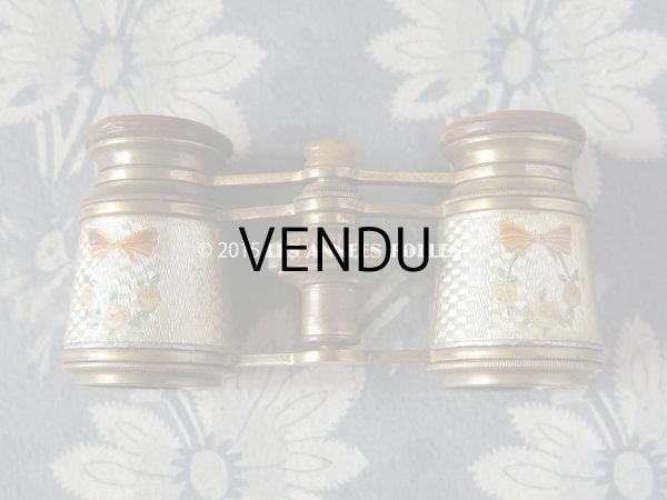 画像3: 19世紀 アンティーク オペラグラス 薔薇とリボンのリース JUMELLE CARPENTIER (3)