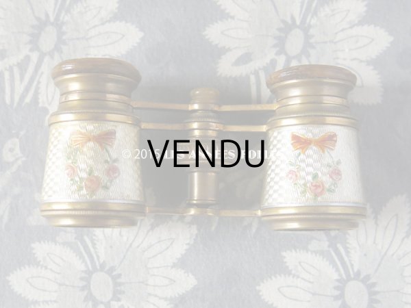 画像4: 19世紀 アンティーク オペラグラス 薔薇とリボンのリース JUMELLE CARPENTIER (4)