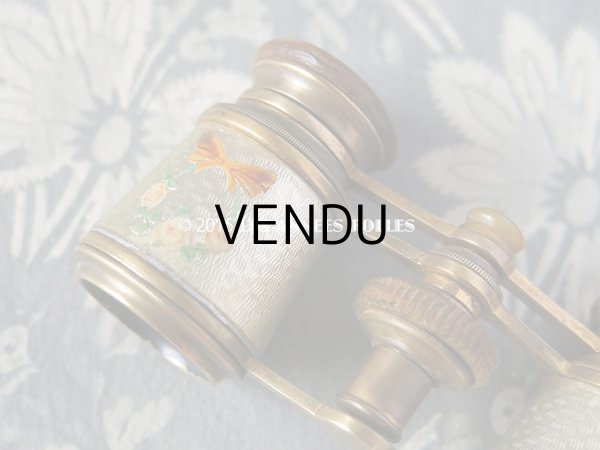 画像6: 19世紀 アンティーク オペラグラス 薔薇とリボンのリース JUMELLE CARPENTIER (6)