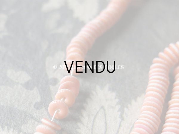 画像5: 1930年代 アンティーク ゼラチン製  スフレ ラムネのような スパンコール サーモンピンク 4mm 2400ピース  COL 11 (5)