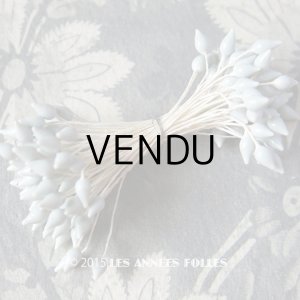 画像: アンティーク ペップ コサージュ用 花芯 ミルキーブルー