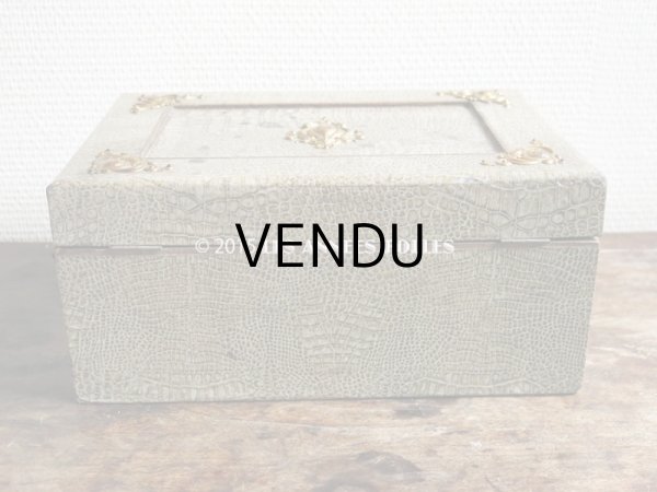 画像10: ＊蚤の市＊19世紀末 アンティーク 大きな裁縫箱 引き出し付き メルスリーの木箱 (10)