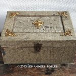 画像: ＊蚤の市＊19世紀末 アンティーク 大きな裁縫箱 引き出し付き メルスリーの木箱