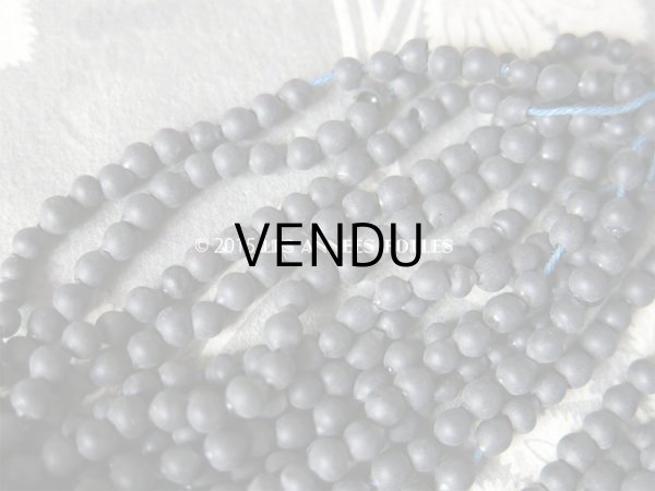 画像3: 1900年代 アンティーク 吹きガラス製 炭黒のマットなビーズ (3)