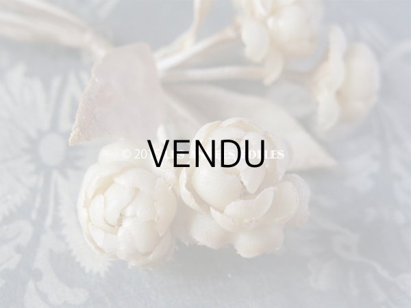 画像3: アンティーク ワックスフラワー のブーケ 薔薇 (3)