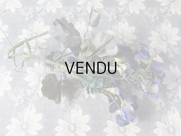 画像3: 19世紀 アンティーク コサージュ 菫 ベルベット (3)