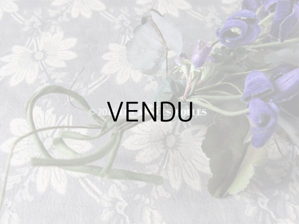 画像4: 19世紀 アンティーク コサージュ 菫 ベルベット (4)