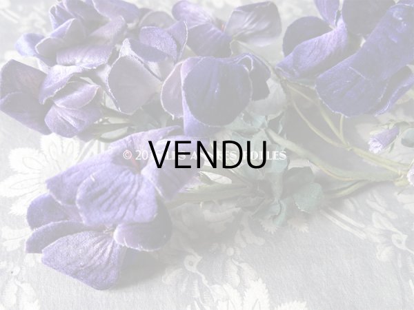 画像6: 19世紀 アンティーク コサージュ 菫 ベルベット (6)