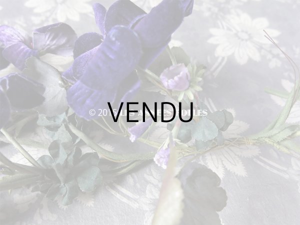 画像7: 19世紀 アンティーク コサージュ 菫 ベルベット (7)