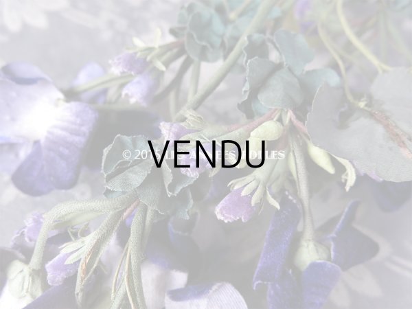 画像8: 19世紀 アンティーク コサージュ 菫 ベルベット (8)