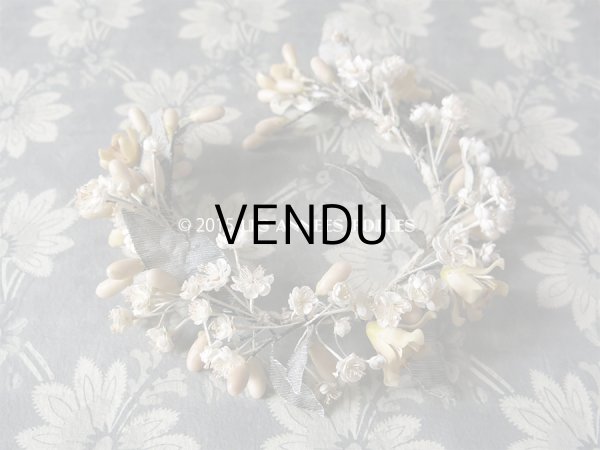 画像3: 19世紀末 アンティーク ワックスフラワーのヘッドリース ティアラ (3)