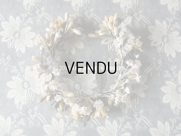 画像5: 19世紀末 アンティーク ワックスフラワーのヘッドリース ティアラ (5)