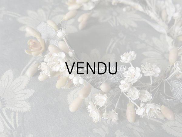 画像6: 19世紀末 アンティーク ワックスフラワーのヘッドリース ティアラ (6)