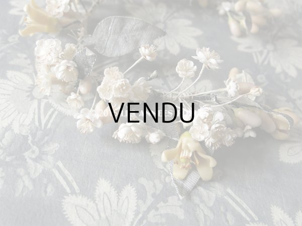 画像9: 19世紀末 アンティーク ワックスフラワーのヘッドリース ティアラ (9)