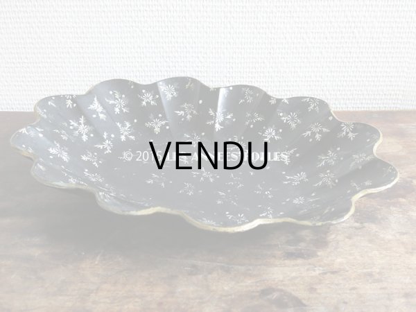 画像3: 19世紀 アンティーク ナポレオン3世 パピエマシェ トレイ 花模様 かご (3)