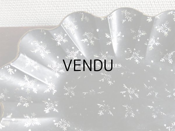 画像6: 19世紀 アンティーク ナポレオン3世 パピエマシェ トレイ 花模様 かご (6)