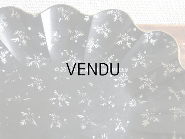 画像7: 19世紀 アンティーク ナポレオン3世 パピエマシェ トレイ 花模様 かご (7)