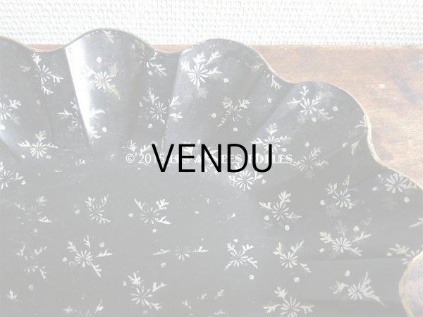 画像9: 19世紀 アンティーク ナポレオン3世 パピエマシェ トレイ 花模様 かご (9)