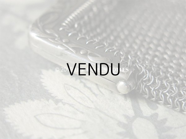 画像6: 1900年代 アンティーク シルバー製 ヤドリギ メタルメッシュのコインケース 仕切り付 (6)