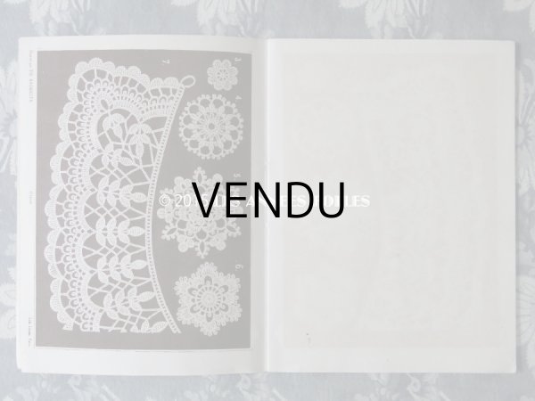画像4: アンティーク レース図案帳  クロシェレース DESSINS POUR OUVRAGES DE DAMES RECUEIL DE DESSINS POUR CROCHET,TAPISSERIE,FILET. N 12 - ADRE.SIMART,EDITEUR,A PARIS - (4)