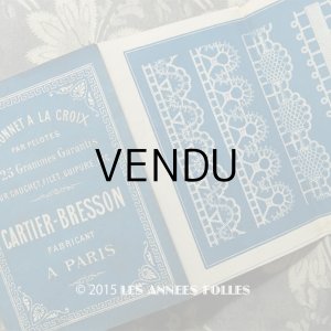 画像: アンティーク クロシェレースの図案帳 CORDONNET A LA CROIX - CARTIER-BRESSON FABRICANTS A PARIS-