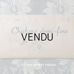 画像: アンティーク ラインストーン クリア 極小 1mm CHATONS DEMI-FINS