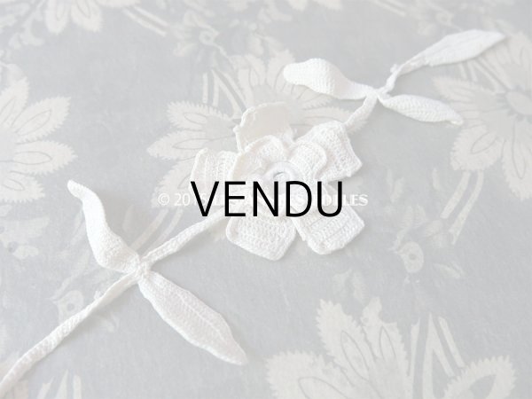 画像3: アンティーク クロシェレース 花のモチーフ (3)