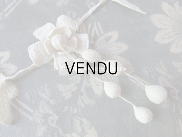 画像4: アンティーク クロシェレース 花のモチーフ (4)