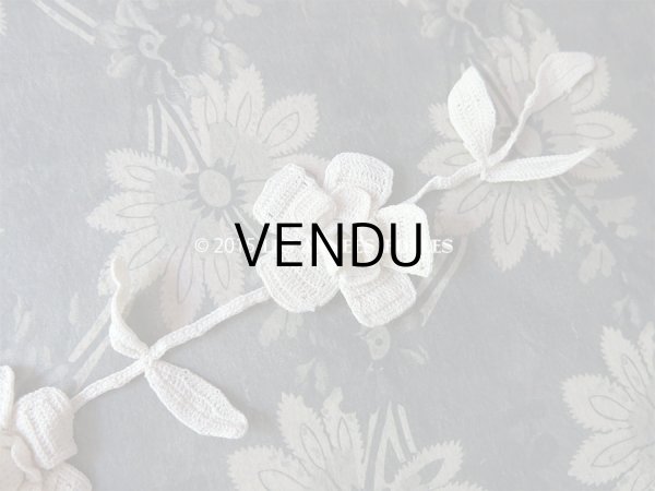 画像9: アンティーク クロシェレース 花のモチーフ (9)