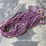 画像: 1900年代 アンティーク メタル製  ビーズ  ファセットカット入り  紫 パープル