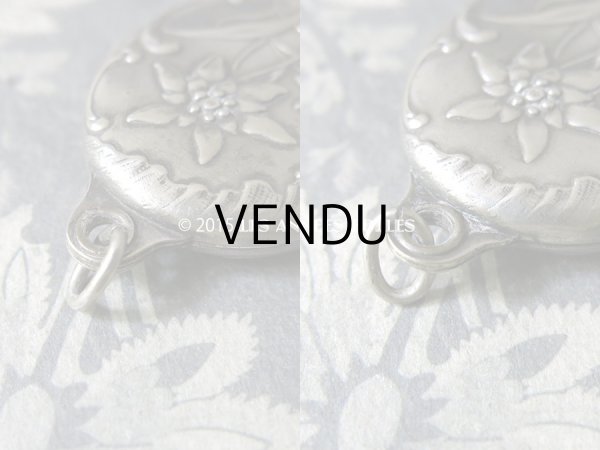 画像6: 1900年代 アンティーク シャトレーヌ 手鏡 エーデルワイス スライド式 ミラー ペンダント (6)