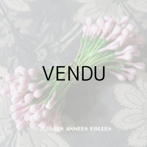 画像: アンティーク ペップ ピンク＆白 コサージュ用 花芯 ライラック