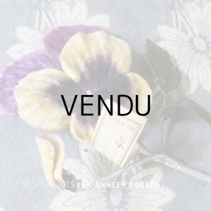 画像: 1900年代 アンティーク コサージュ ラベル付 パンジー