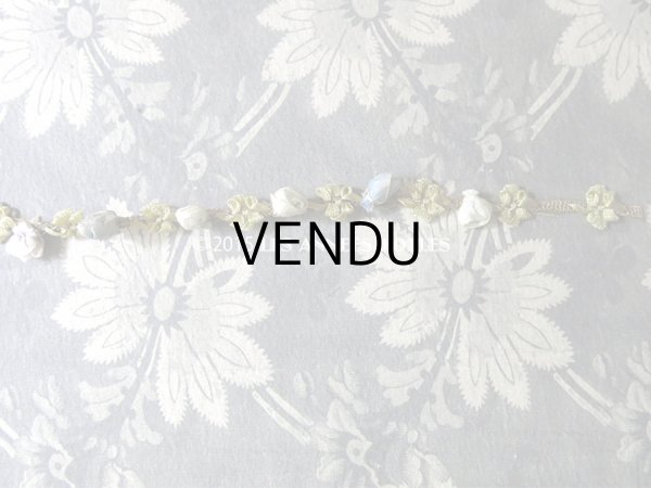 画像5: 19世紀末 アンティーク 5色の薔薇 ロココトリム 0.43m (5)