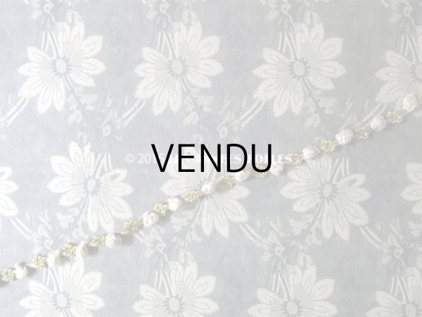 画像3: 19世紀末 アンティーク 淡いピンクの薔薇 ロココトリム 0.47m (3)