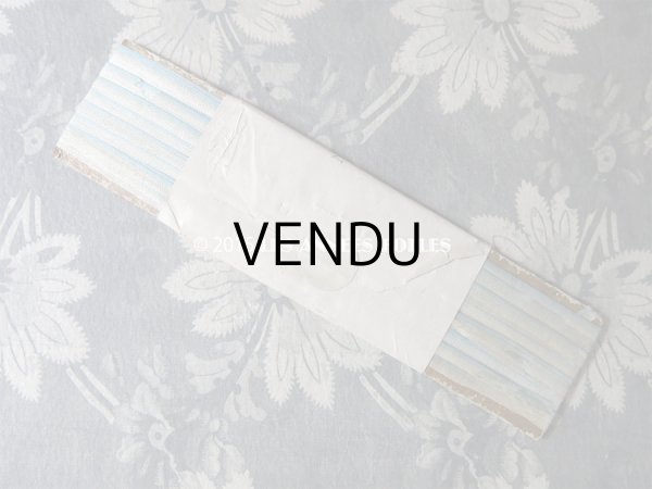画像3: アンティーク ボンマルシェ リボン刺繍 & ロココトリム用 シルク製 リボン 水色 10m - AU BON MARCHE - (3)